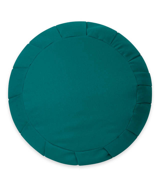 Błękitna poduszka do medytacji z bawełny - Zafu
