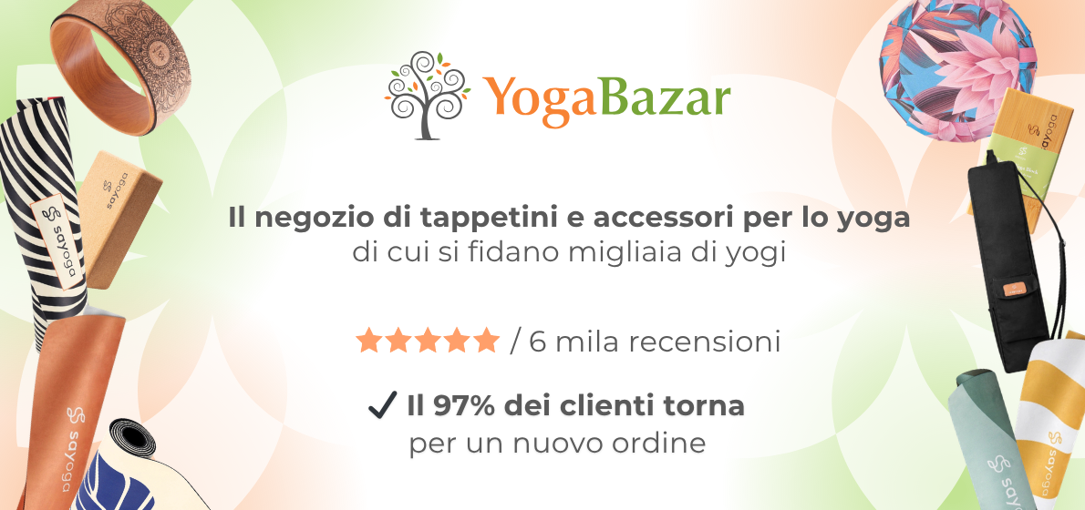 Yoga Bazar — negozio di tappetini e accessori per lo yoga di cui si fidano migliaia di yogi. 6.000 recensioni. Il 97% dei clienti torna per un nuovo ordine.