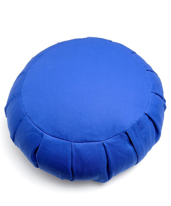 Niebieska poduszka do medytacji z bawełny - Zafu 