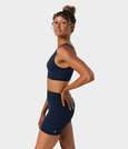 Biustonosz sportowy Manduka Dhara – Midnight Heather, rozmiar XS