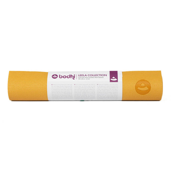 Mata do jogi Leela 4,5 mm - pomarańczowa z czakrami Outlet