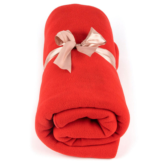 Koc do jogi Myga Fleece - czerwony