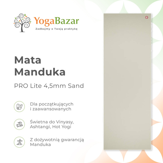 Mata do jogi Manduka PRO Lite 4.7mm - Sand
