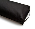 Czarny bawełniany bolster do jogi – naturalny płaski wałek z łuską gryki