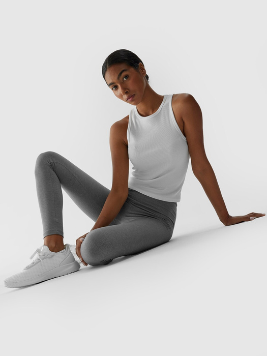 Legginsy dzianinowe 4F F108 wysoki stan - szare, rozmiar XS
