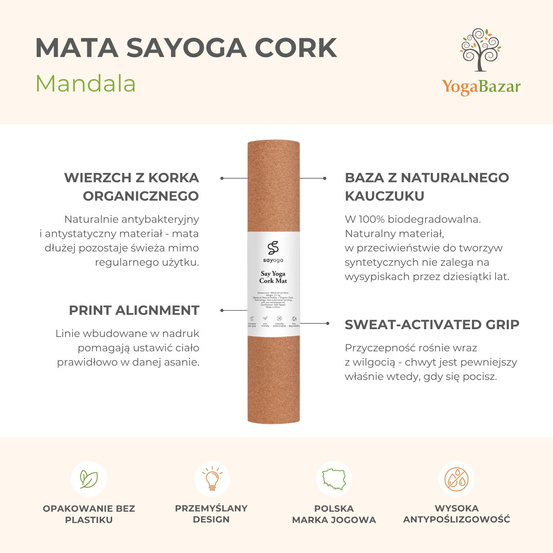 Mata do jogi Sayoga Cork Mandala