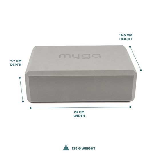 Klocek piankowy do jogi Myga Szary