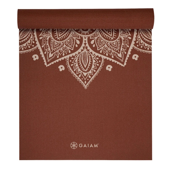 Mata do jogi Gaiam 5mm Intense Rust Sundial Flower