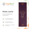 Mata do jogi Leela 4,5 mm - fioletowa ze słoniem