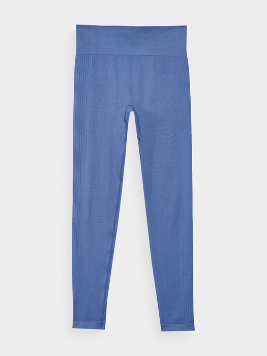 Legginsy treningowe 4F F278 wysoki stan - niebieskie, rozmiar XS/S