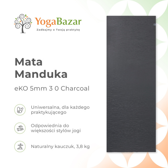 Mata do jogi Manduka eKO 5mm 3.0 - Charcoal