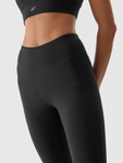 Legginsy do jogi 7/8 4F z recyklingu - antracytowy, rozmiar XS