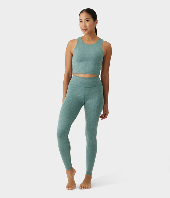Top damski Manduka Dhara – Black Sage Heather, rozmiar S
