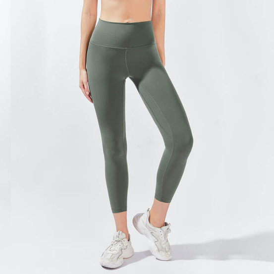 Legginsy myga Yula High-Waisted 7/8 - Olive green rozmiar XS