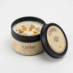 Świeca myga z kamieniami naturalnymi - Cytryn