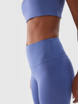 Legginsy do jogi 4F F277 wysoki stan - niebieskie, rozmiar S