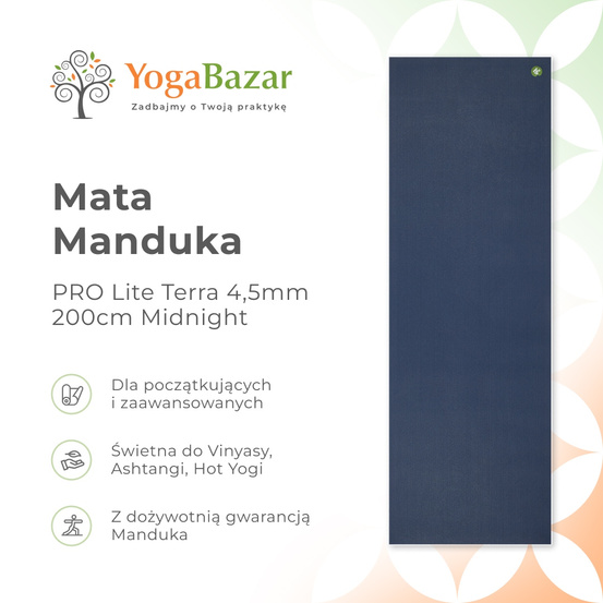 Mata do jogi Manduka PRO Lite Terra 4,7mm 200cm - Midnight