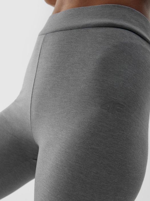 Legginsy dzianinowe 4F F108 wysoki stan - szare, rozmiar XS