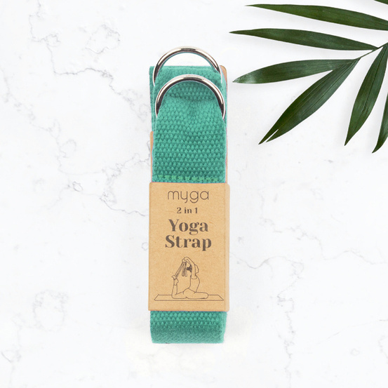 2w1: Pasek do jogi & nosidło do maty Myga Turkusowy