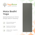 Mata do jogi Kailash Premium 3mm - Długa 200cm - kawowy