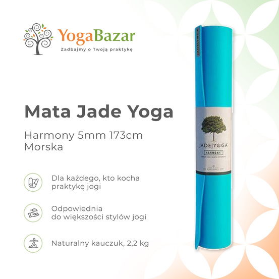 Mata do jogi Jade Yoga Harmony 5mm (173cm) - Morska