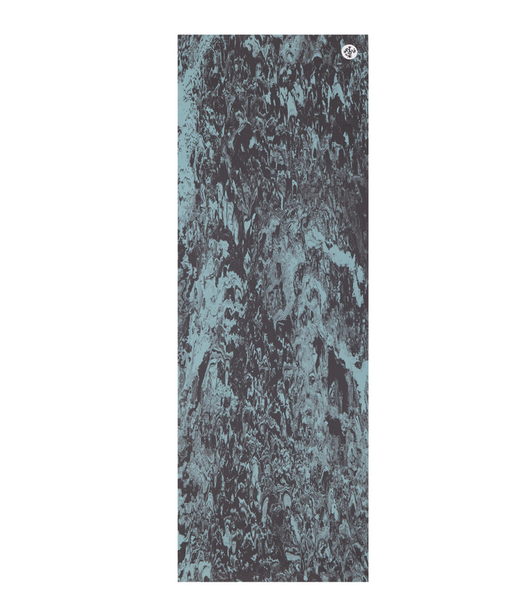 Mata do jogi Manduka Comfort Cushion 8mm - Blue Bodhi Yoga Lotus Marble - Przyjazna środowisku - Świetna amortyzacja