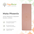 Mata do jogi Phoenix 4mm - Różowa z wzorem kwiatu Lotosu