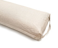 Lniany bolster do jogi – naturalny płaski wałek z łuską gryki