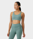 Biustonosz sportowy Manduka Dhara Scoop – Black Sage Heather, rozmiar XS