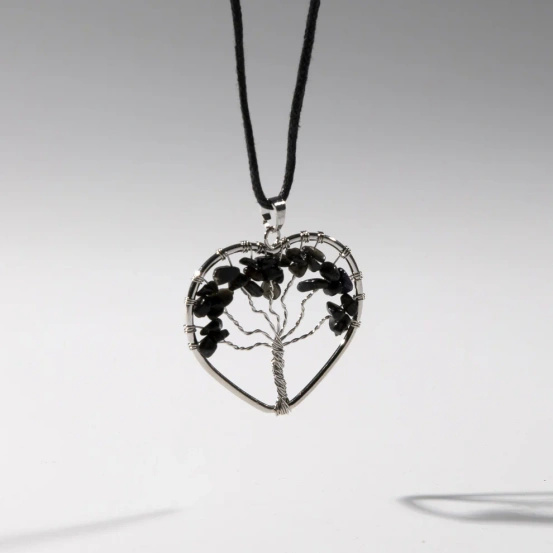 Naszyjnik Myga Tree of Life - Obsidian