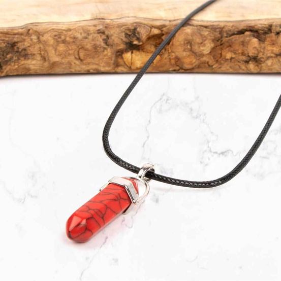 Naszyjnik Myga z czerwonym jaspisem