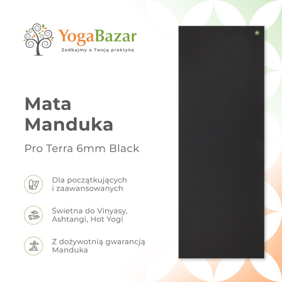 Mata do jogi Manduka Pro Terra 6mm 216cm - Black