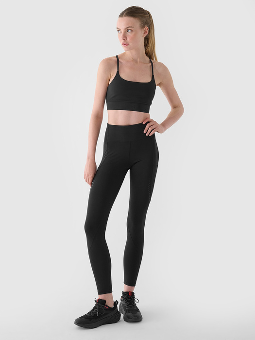 Biustonosz sportowy 4F USBAF138 low support - czarny, rozmiar S