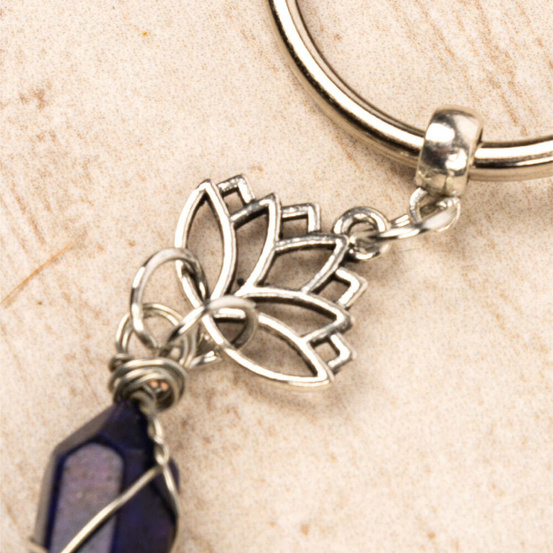 Brelok myga - Kwiat lotosu Kwarc