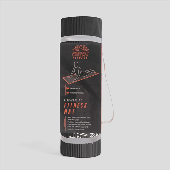 Mata do pilatesu Phoenix Fitness 1 cm - czarny Outlet