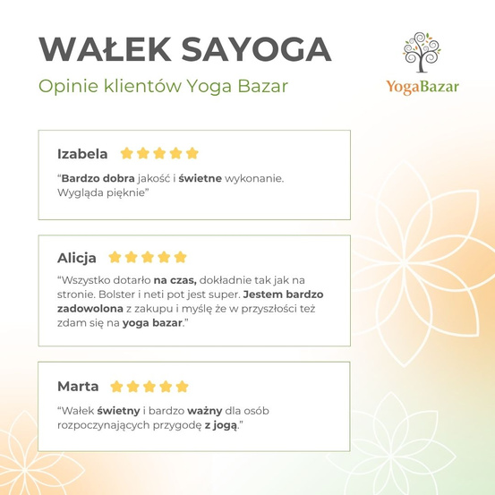 Wałek do jogi Sayoga z fioletowym pokrowcem