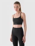 Biustonosz sportowy 4F USBAF138 low support - czarny, rozmiar XS
