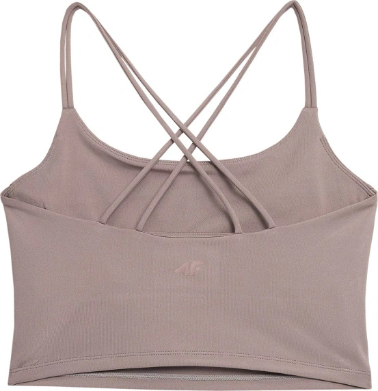 Top do jogi 4F TTSHF270 - brąz, rozmiar XL