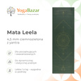 Mata do jogi Leela 4,5 mm - ciemnozielona z yantrą