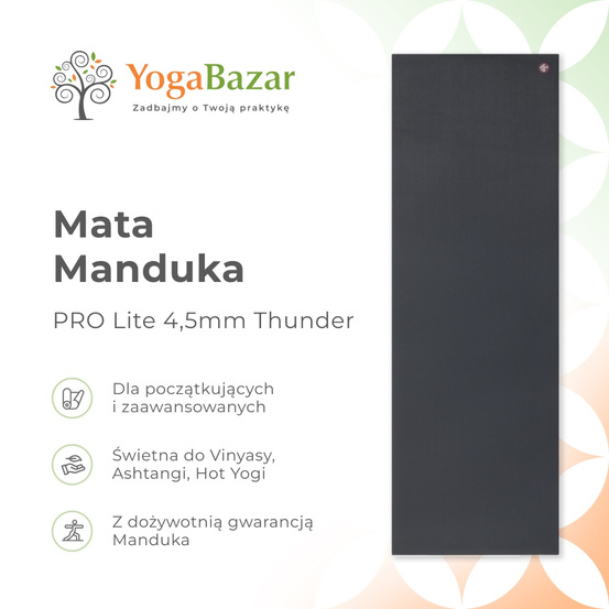 Mata do jogi Manduka PRO Lite 4.7mm - Thunder