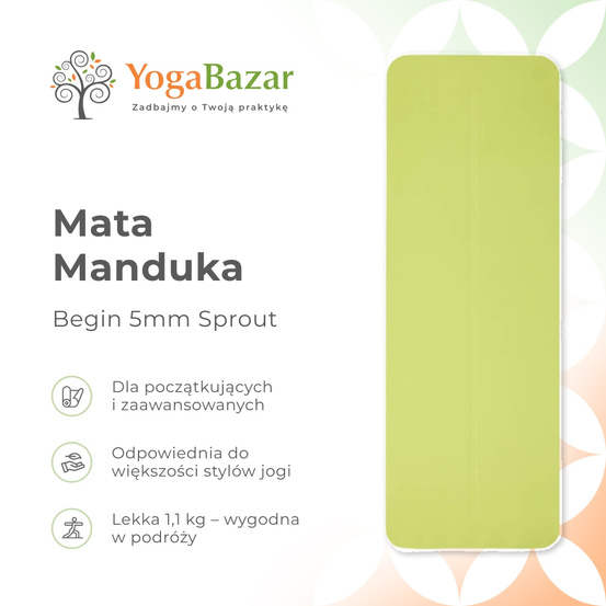 Mata do jogi Manduka Begin 5mm - Sprout