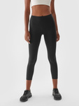 Legginsy do jogi 4F 7/8 F276 wysoki stan - czarne, rozmiar XS