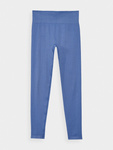 Legginsy treningowe 4F F278 wysoki stan - niebieskie, rozmiar XS