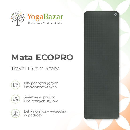 Mata do jogi ECOPRO Travel 1.3mm - Szary