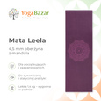 Mata do jogi Leela 4,5 mm - oberżyna z mandalą
