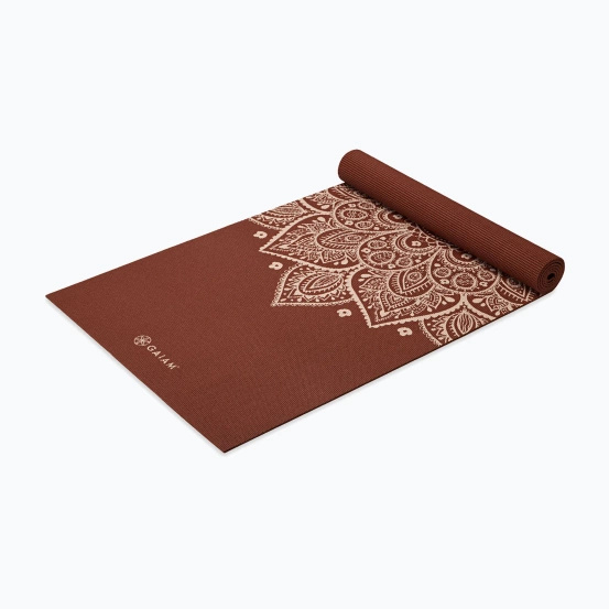 Mata do jogi Gaiam 5mm Intense Rust Sundial Flower