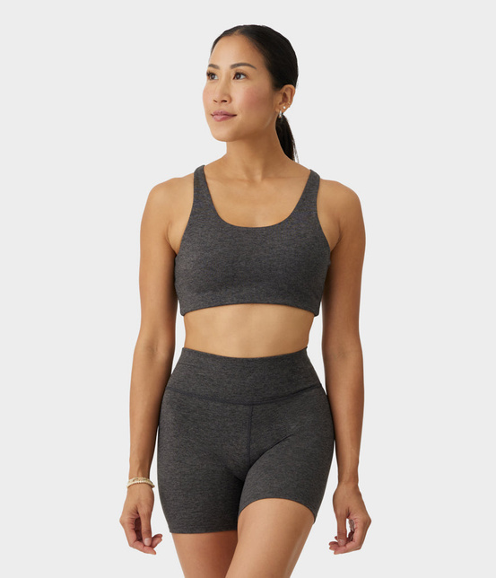 Biustonosz sportowy Manduka Dhara Scoop – Phantom Heather, rozmiar XS
