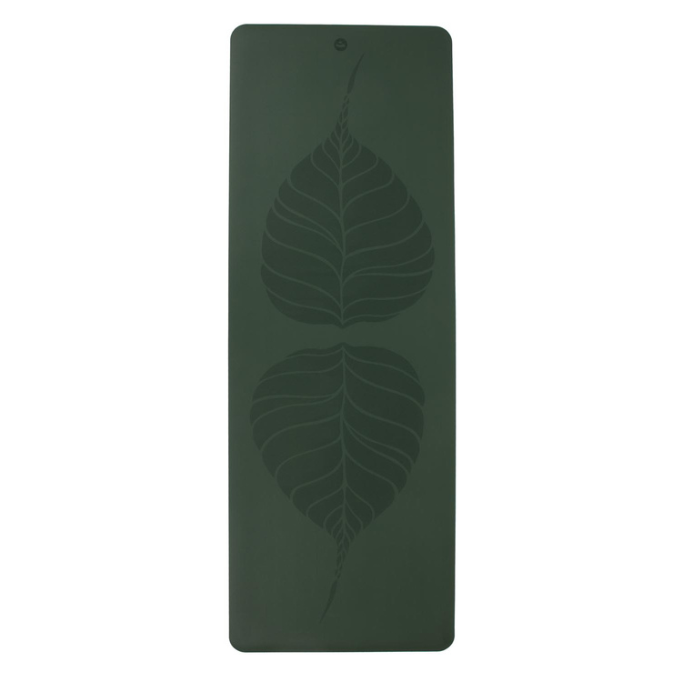 Mata do jogi Phoenix 4mm - Ciemnozielona w liście