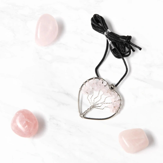 Naszyjnik Myga Tree of Life - Rose Quartz
