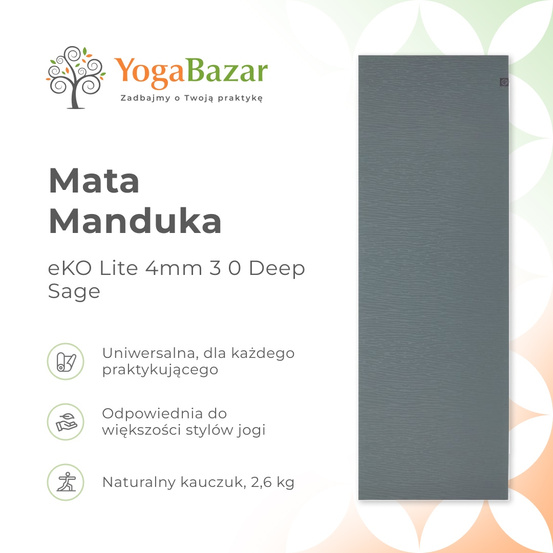 Mata do jogi Manduka eKO Lite 4mm 3.0 - Deep Sage